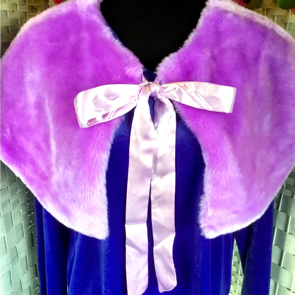 Light Purple Faux Fur Cape Capelet Lavender Lilac Amethyst  NWOT - Picture 13 of 16